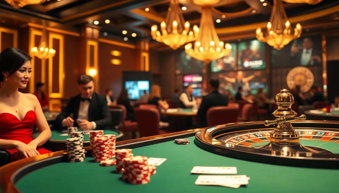 Experience the excitement of gambling at https://kong88.win with luxury gaming elements like poker chips and roulette wheels.