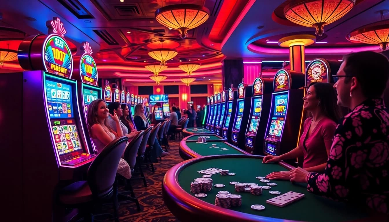 Experience exhilarating gameplay at slot gacor machines in a vibrant casino environment.