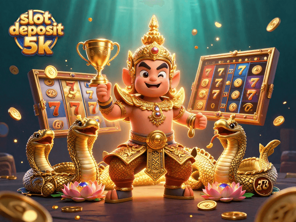 Permainan slot deposit 5k memberi kesempatan menang besar dengan nominal kecil dalam ilustrasi kasino.