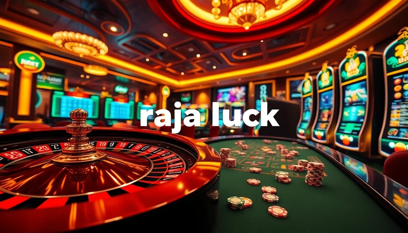 Experience the excitement of raja luck in a professional casino setting, featuring dynamic gameplay elements and vibrant interfaces.