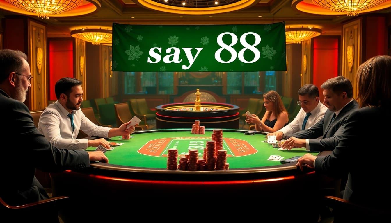Experience the thrill of bold poker strategies at Say 88's luxurious gaming tables.
