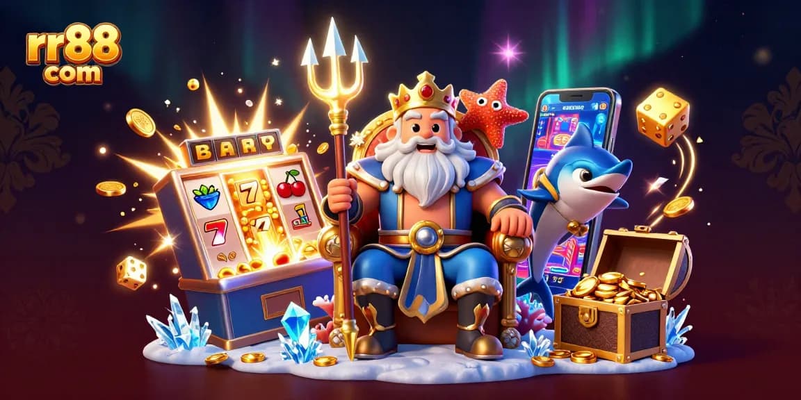 Spin jackpots and win at rr88 com with Neptune and a treasure-filled scene!