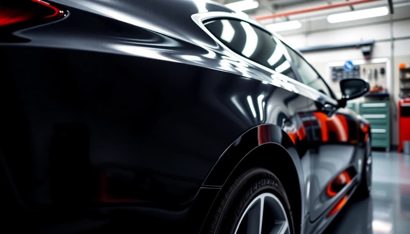 Protective PPF Chattanooga applied on a sleek vehicle highlighting a glossy finish.
