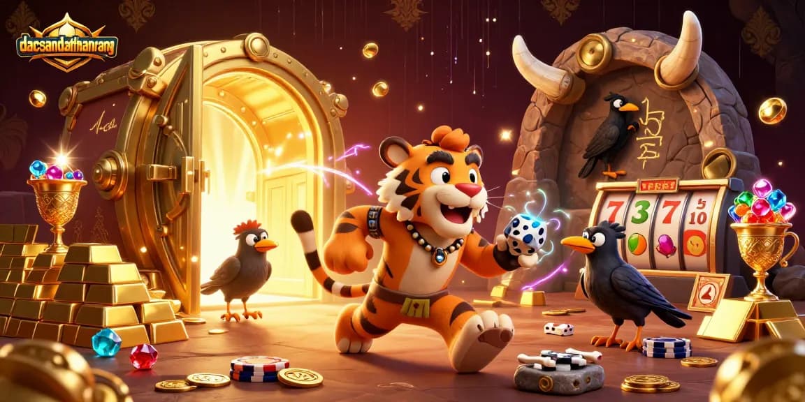 Experience dacsandatphanrang's thrilling interactive casino scene filled with vibrant gaming elements.
