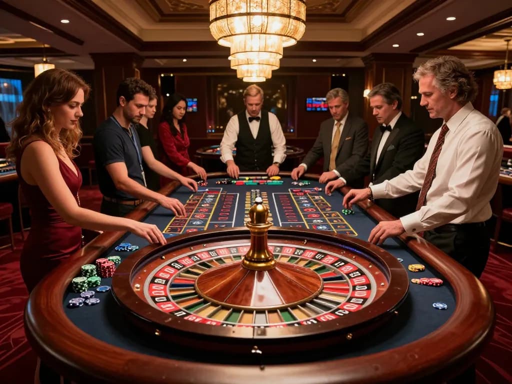 Experience the excitement of roulette at xo88, where players engage in thrilling gameplay amidst luxurious decor