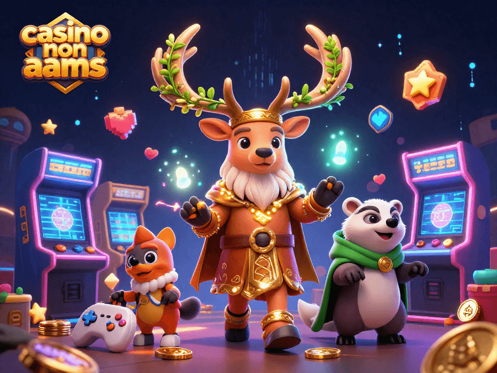 Gioca ai migliori casino non AAMS con un druido e un tasso saggio in un'illustrazione vivace.
