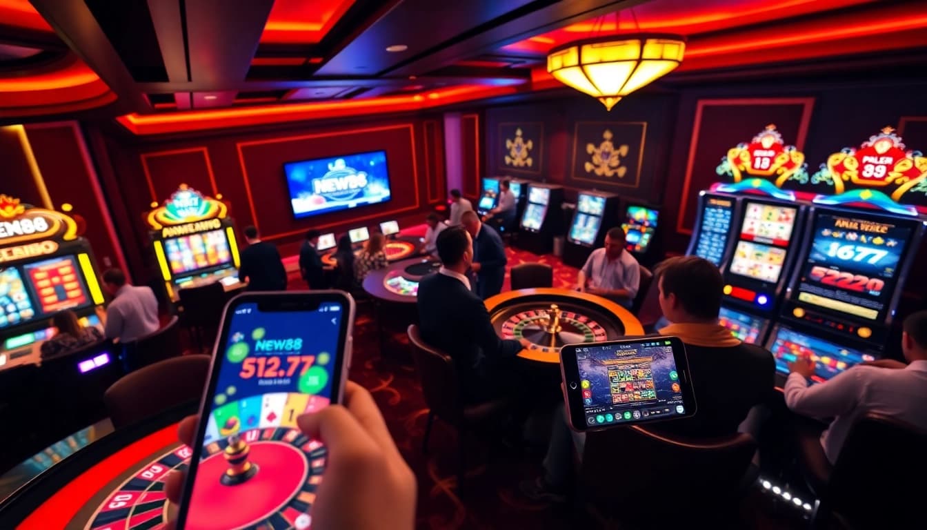 Play thrilling games at NEW88, the top online casino platform, featuring vibrant slots and poker action.