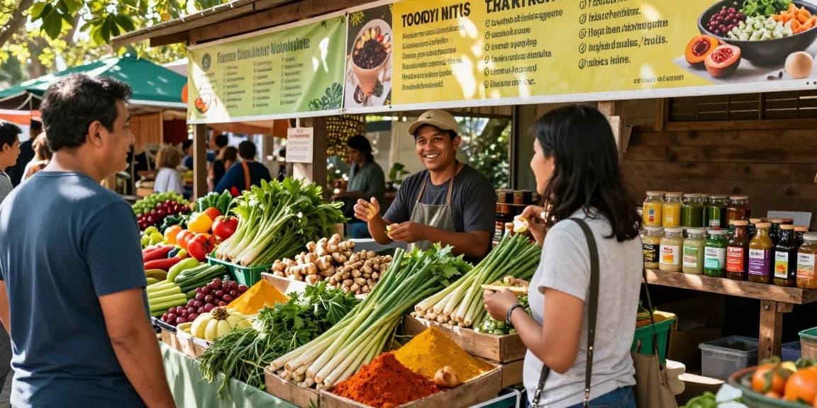 Fresh herbs and spices like ginger and lemongrass showcased at a market, emphasizing healthy eating and nutrition education for สล็อต enthusiasts.