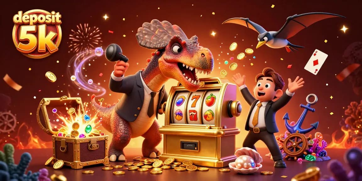 Catch the jackpot coins as deposit 5k unlocks thrilling winning moments in a vibrant casino scene.