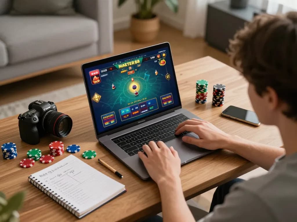 Pengalaman bermain yang menarik di permainan kasino online MASTER88, menampilkan grafis yang cerah dan opsi taruhan yang strategis.