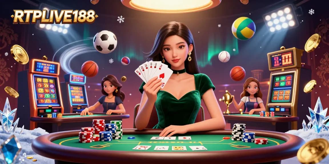 Rasakan aksi mendebarkan di RTPLIVE188 dengan seorang wanita Asia cantik yang bermain poker dengan taruhan tinggi.