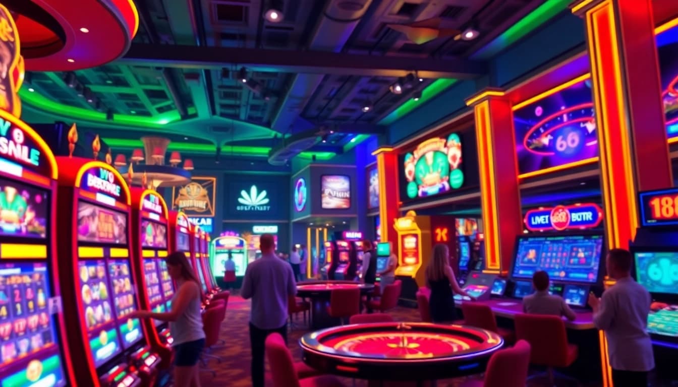 Exciting online gaming experience at 66club with vibrant casino atmosphere