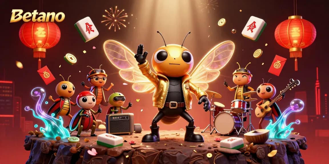 Betano highlights an exciting casino experience with colorful characters and dynamic gameplay elements.