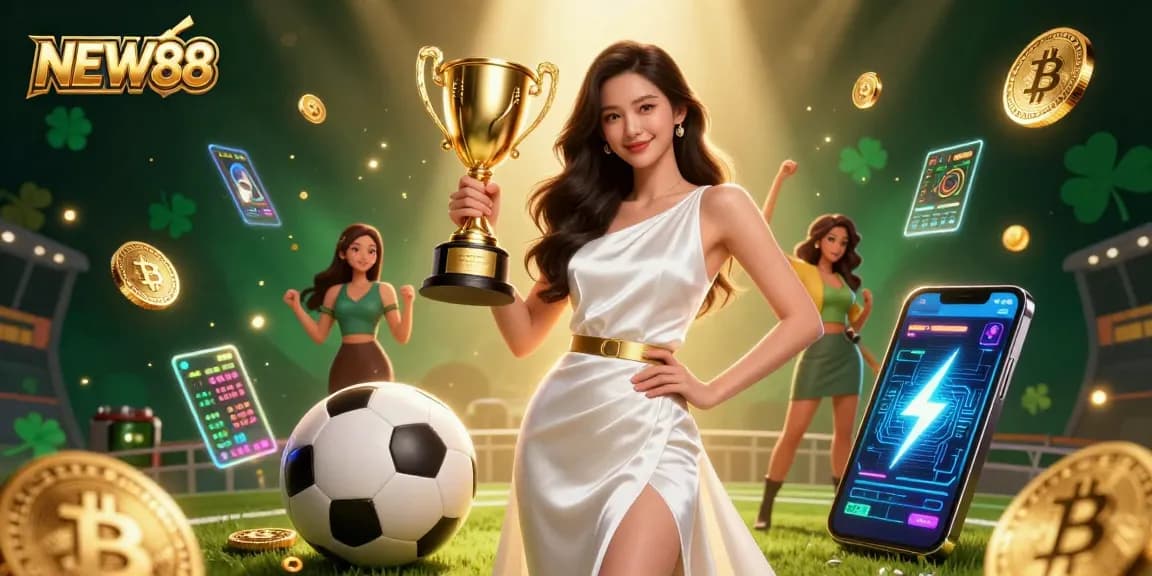 Engage with NEW88's exciting casino experiences, where the victorious victor shines in a dazzling digital realm of sports betting.