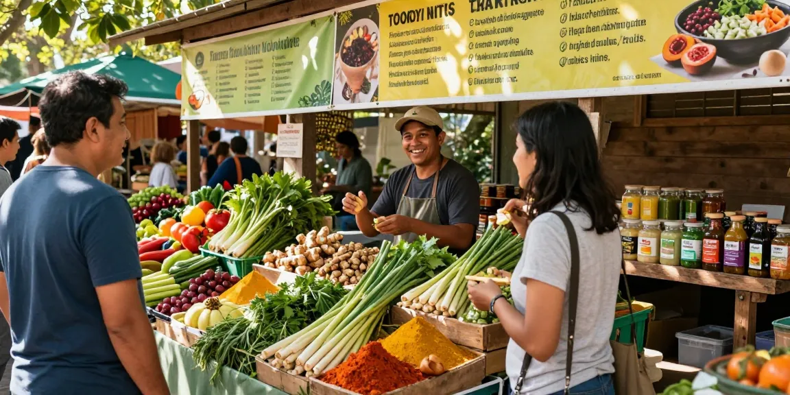 Fresh herbs and spices like ginger and lemongrass showcased at a market, emphasizing healthy eating and nutrition education for สล็อต enthusiasts.