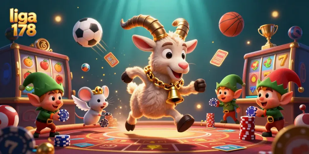 Memainkan liga 178 dengan slot keberuntungan, keripik poker dan elemen permainan yang memikat.