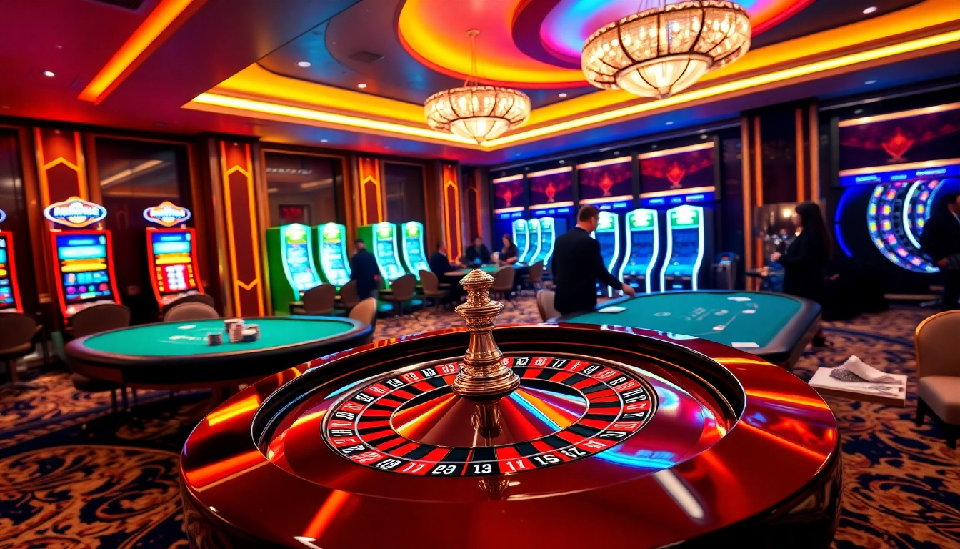 Experience thrilling gameplay at mm88 with players at a luxurious casino table.