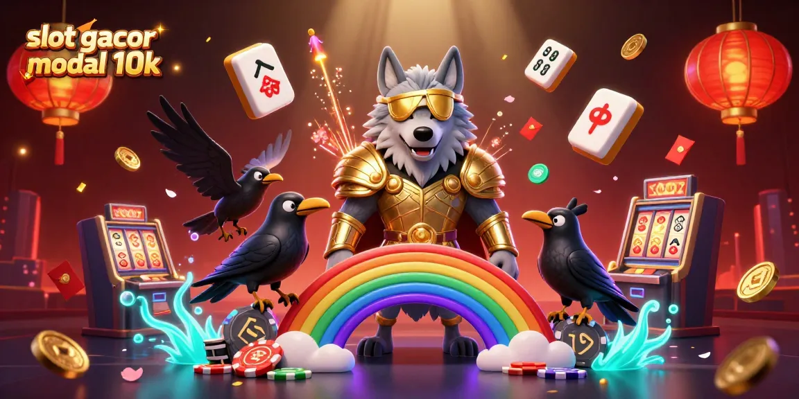 Engage with the slot gacor modal 10k scene showcasing mythical characters amid casino elements.