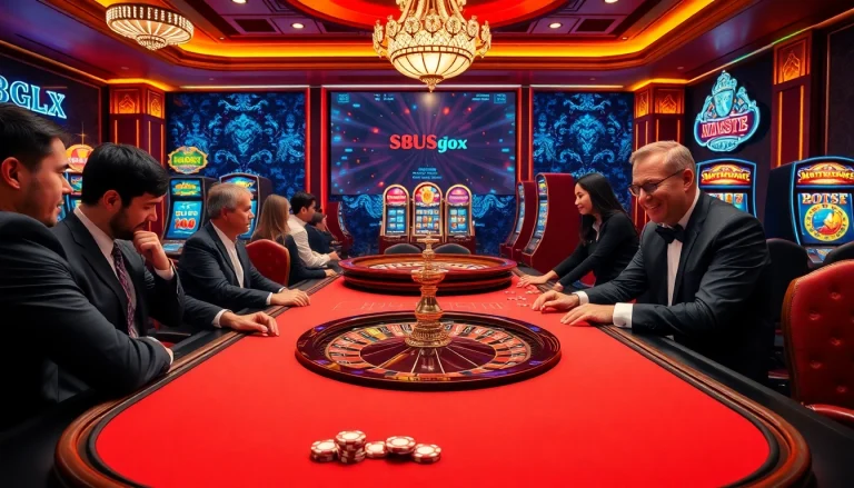 Experience the thrilling atmosphere of online gambling with https://s8glx.com in a luxurious casino setting.