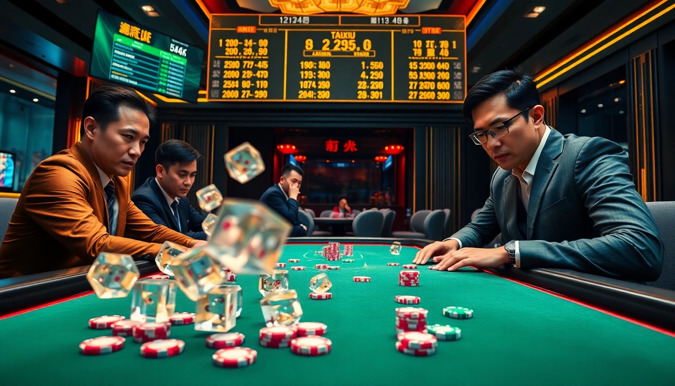 Experience the high-energy excitement of Taixiu as players engage in strategic betting.