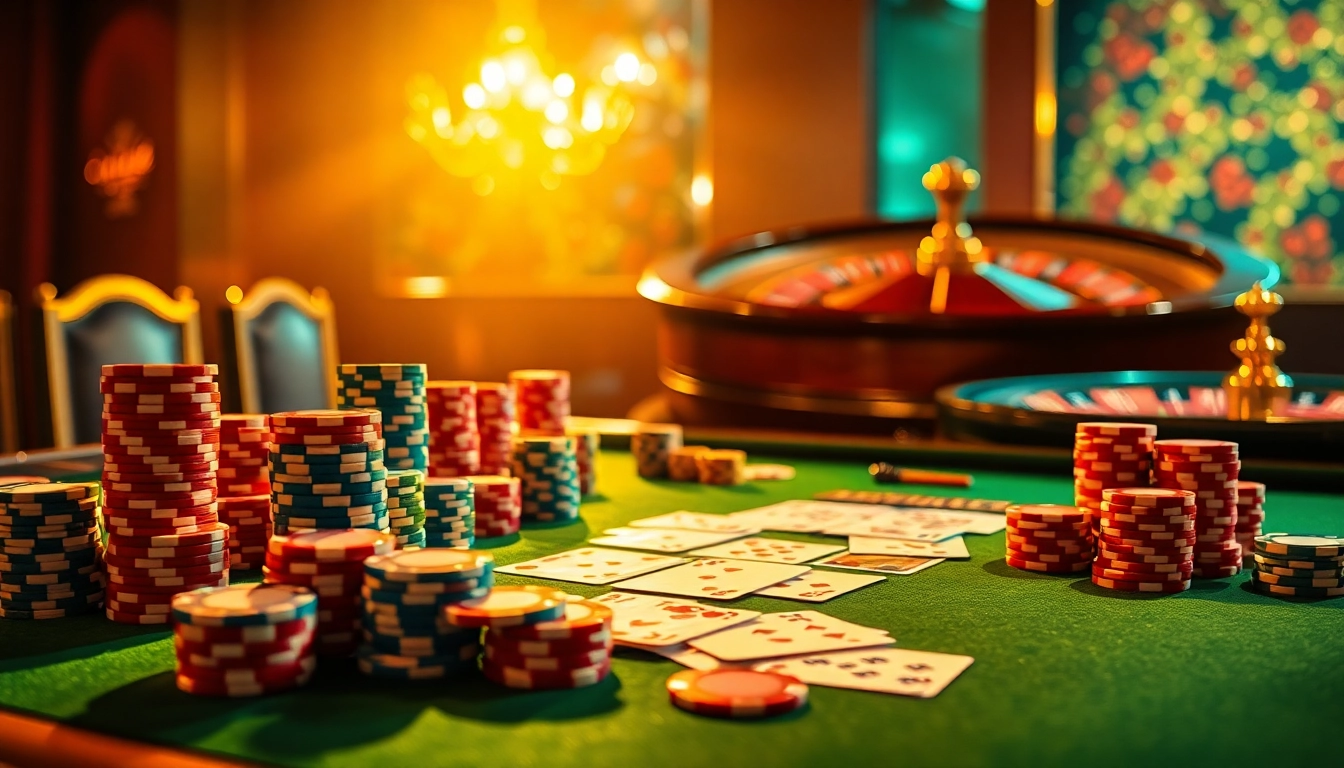 Experience thrilling gameplay with 79king at a luxurious poker table surrounded by vibrant chips and cards.