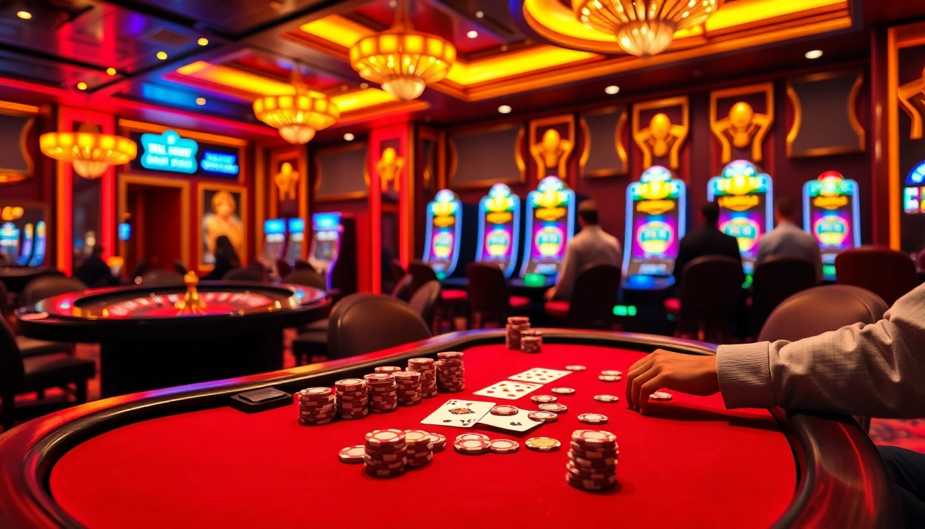 Engaging gamblers at a lively poker table showcasing the excitement of kk55.fit casino experiences.