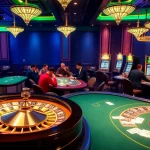 Players enjoying an exciting poker game at a luxurious 22JL casino.