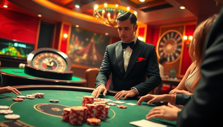 Tỷ lệ bóng đá 7m displayed on a modern casino betting interface surrounded by poker chips and roulette wheels.