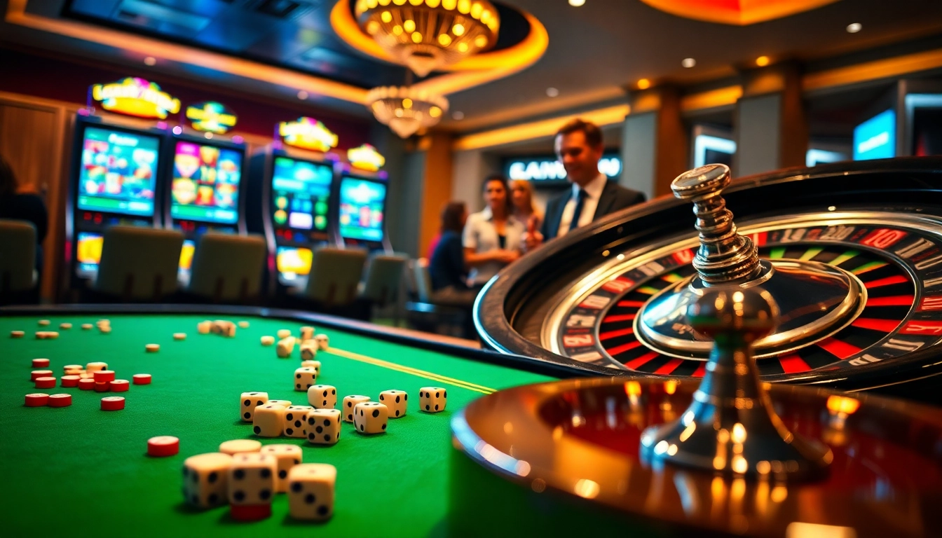 Experience the thrill of kaptenjackpot gaming at a high-stakes casino table with vibrant colors.