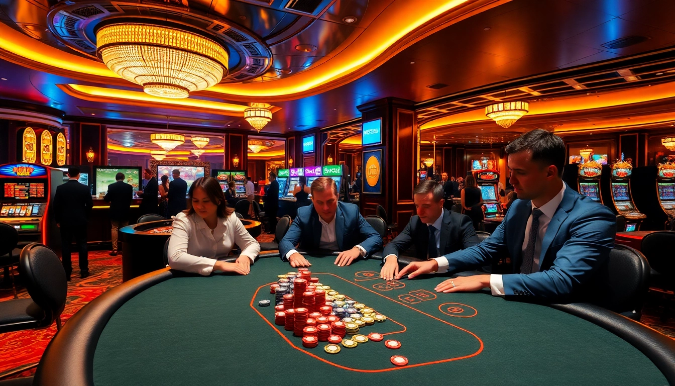 Experience thrilling gameplay at Hitclub with engaged players at a high-stakes poker table.