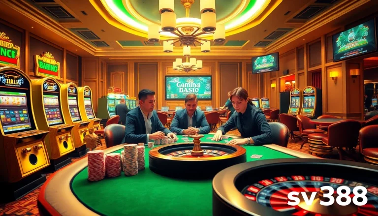 Experience thrilling gameplay at sv388 casino with vibrant tables and poker action.