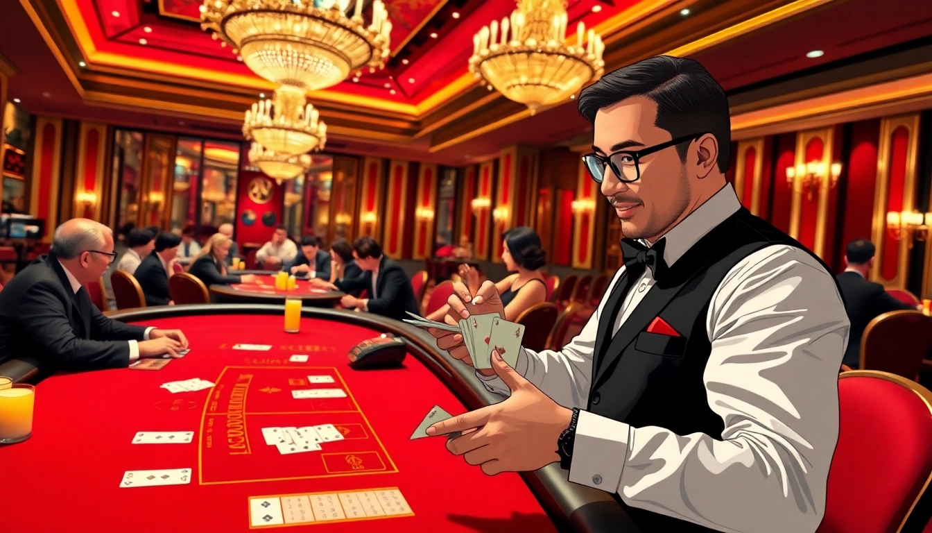 에볼루션 바카라에서 플레이어들이 카드에 집중하는 모습