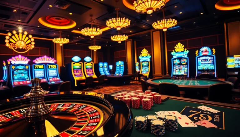Betting on a vibrant table showcasing 789 win casino elements, with roulette wheel and poker chips.