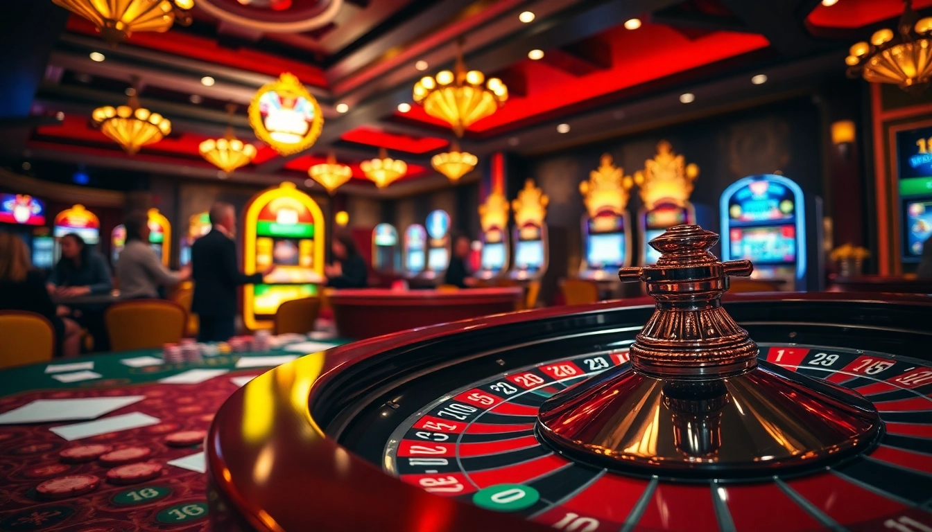 Experience the thrill of 555win at a luxurious casino table filled with vibrant poker chips.