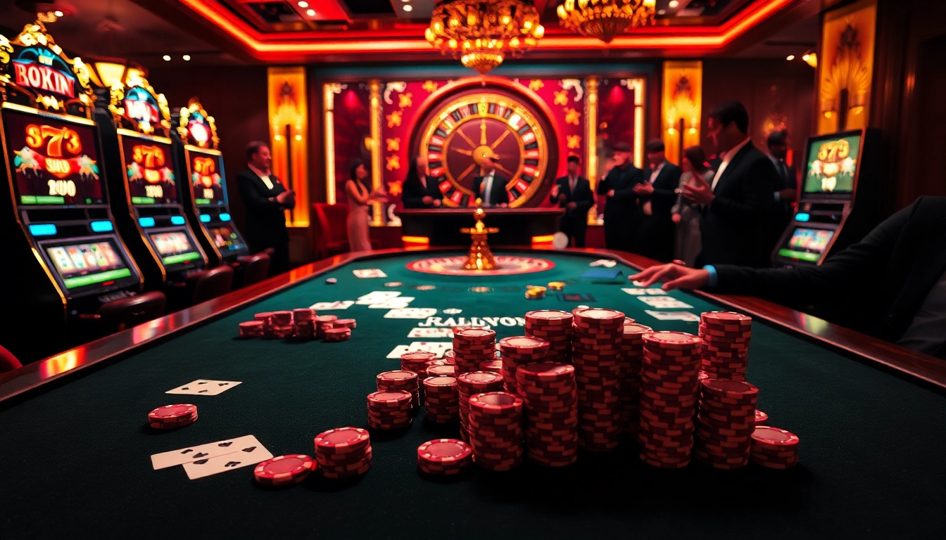 Experience the excitement of casino gaming with 88xx-themed poker chips and luxurious tables.