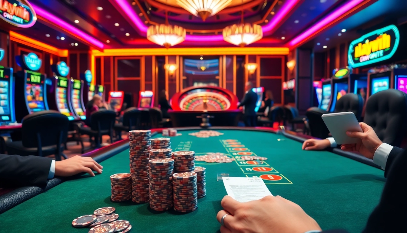 Experience the excitement of winning at haywin with high-stakes poker and vibrant casino lights.