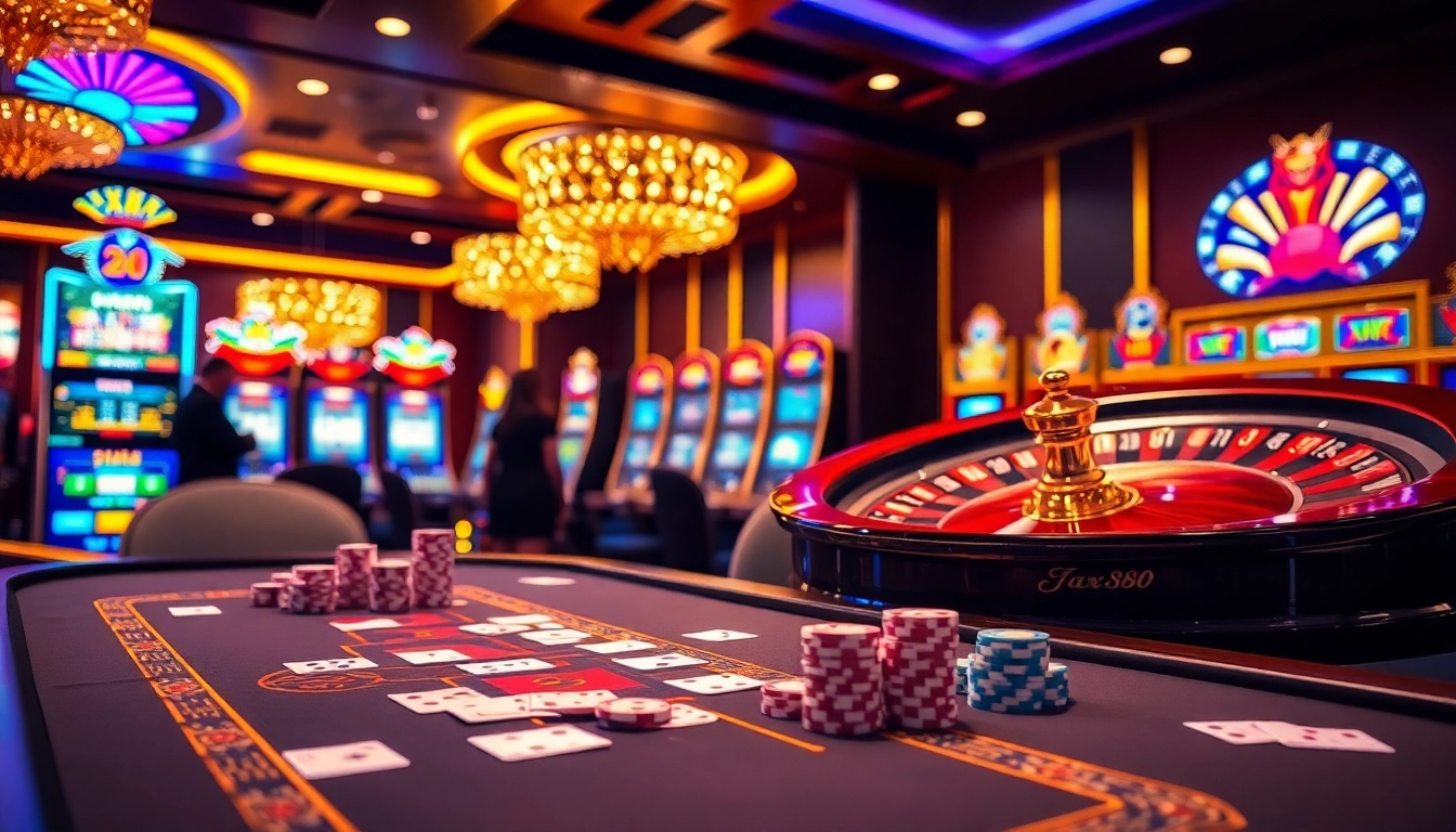 Experience luxury gambling at nhà cái XX88 with high-stakes poker and vibrant casino ambiance.