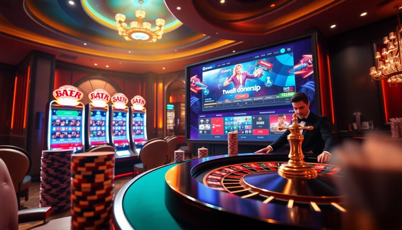 Engage with the boosterjp platform while enjoying an exciting casino atmosphere packed with vibrant gaming visuals.