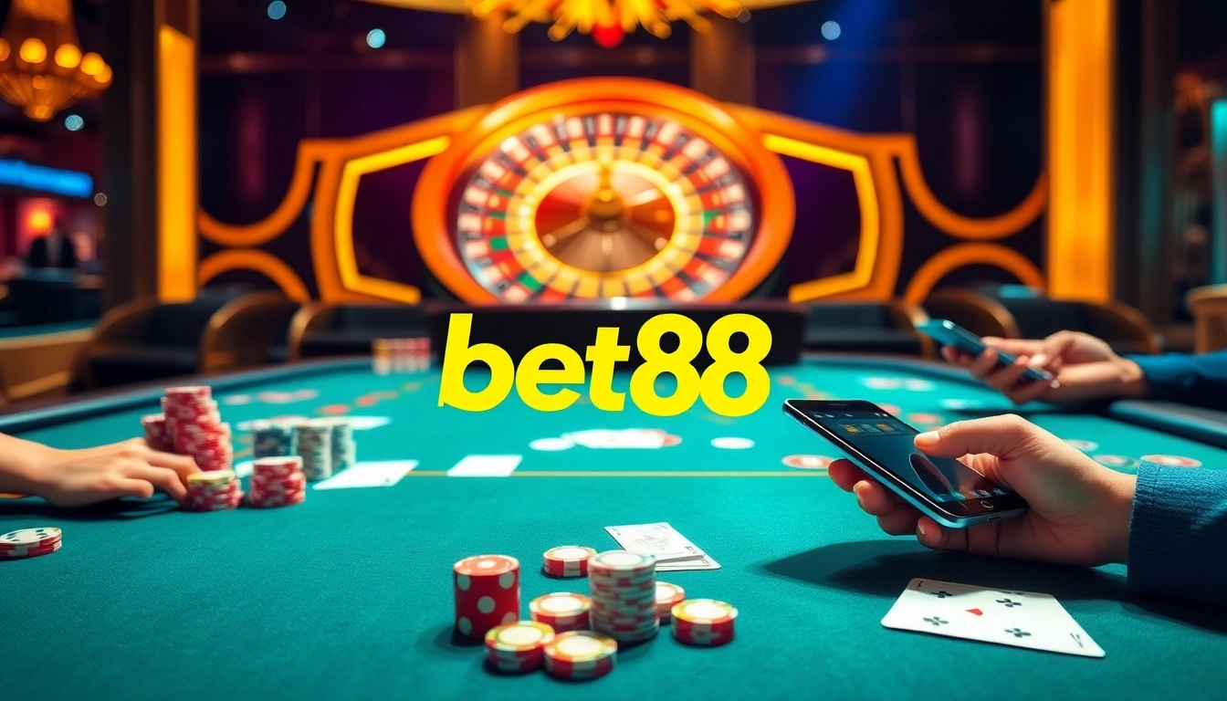Experience the thrill of bet88 with vibrant casino tables and exciting gameplay elements.