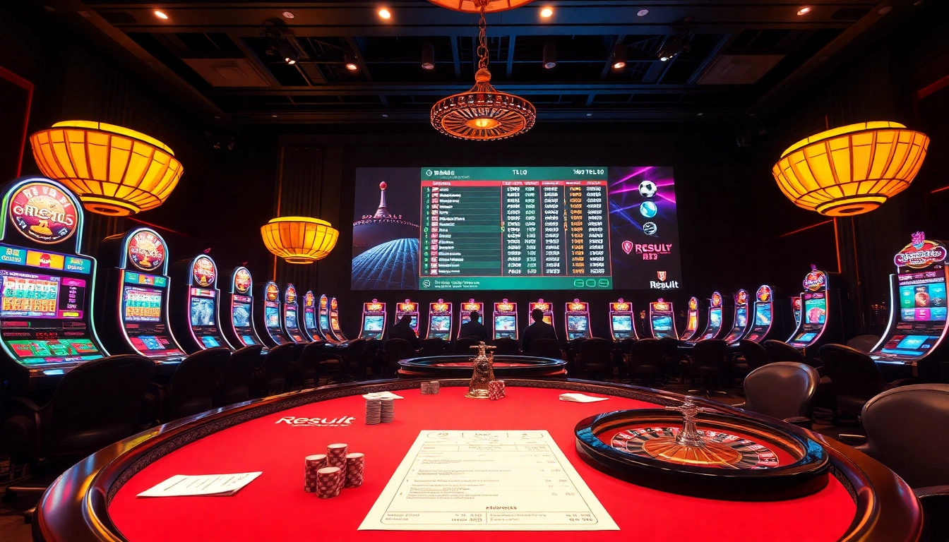 Engaging players at a casino poker table while displaying results related to result china in a vibrant setting.