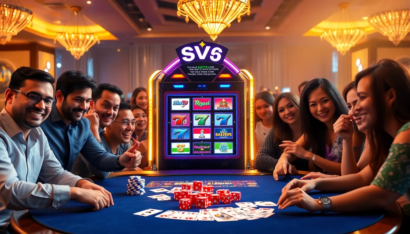 Exciting SLOT99 gaming experience with vibrant slot machines and casino ambiance.