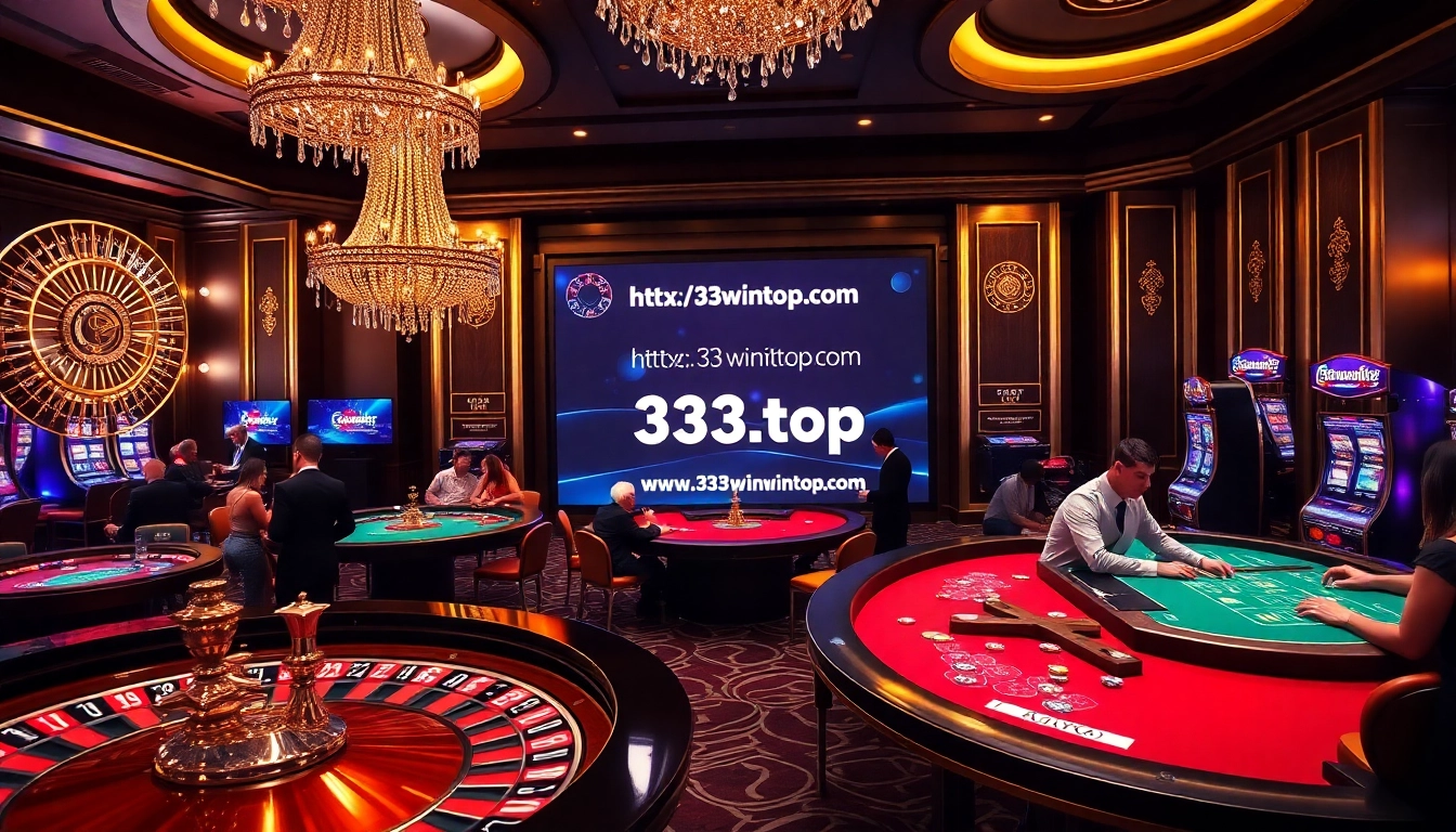 Players enjoying games at a luxurious casino highlighting promotions from https://33wintop.com/.