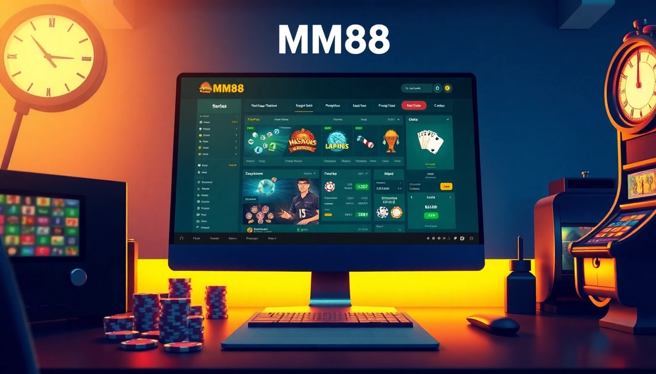 Engaging online gaming interface by MM88 showcasing diverse betting options and exciting gameplay.