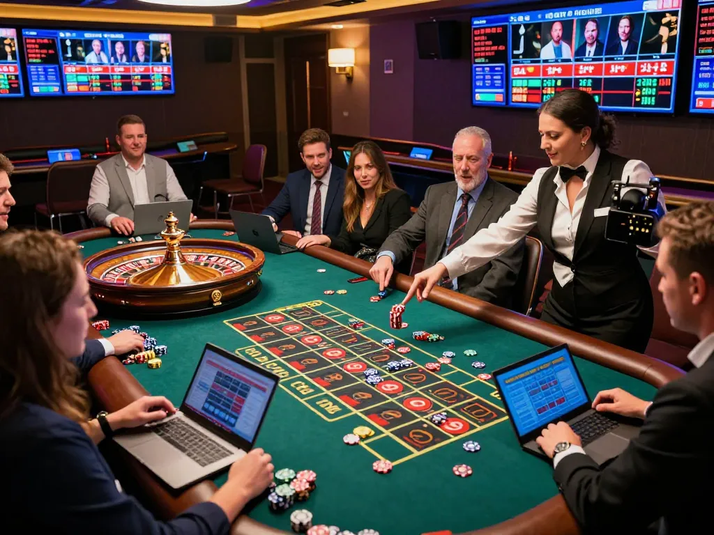 Fun88 players placing bets at an online roulette table with a live dealer.