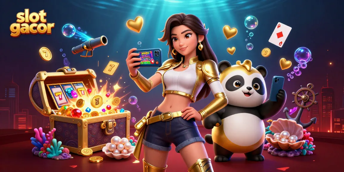 Spin the slot gacor reels for big wins in this vibrant casino scene with exciting characters.