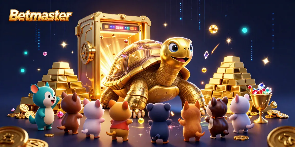 Betmaster players enjoy thrilling casino games with lively characters and treasure elements in an engaging 3D illustration.