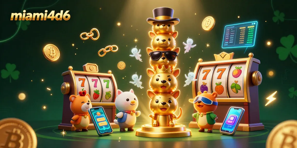 Engage with miami4d6 through vibrant slots and crypto elements in this dynamic casino scene.