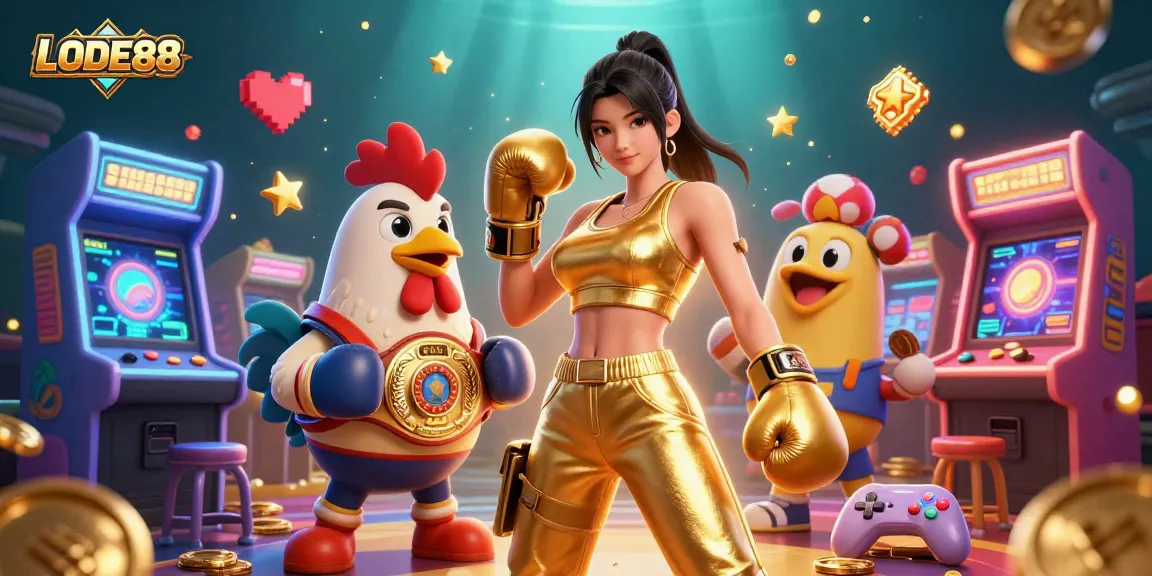 Engage with LODE88's thrilling casino scenes featuring vibrant graphics, games, and characters.