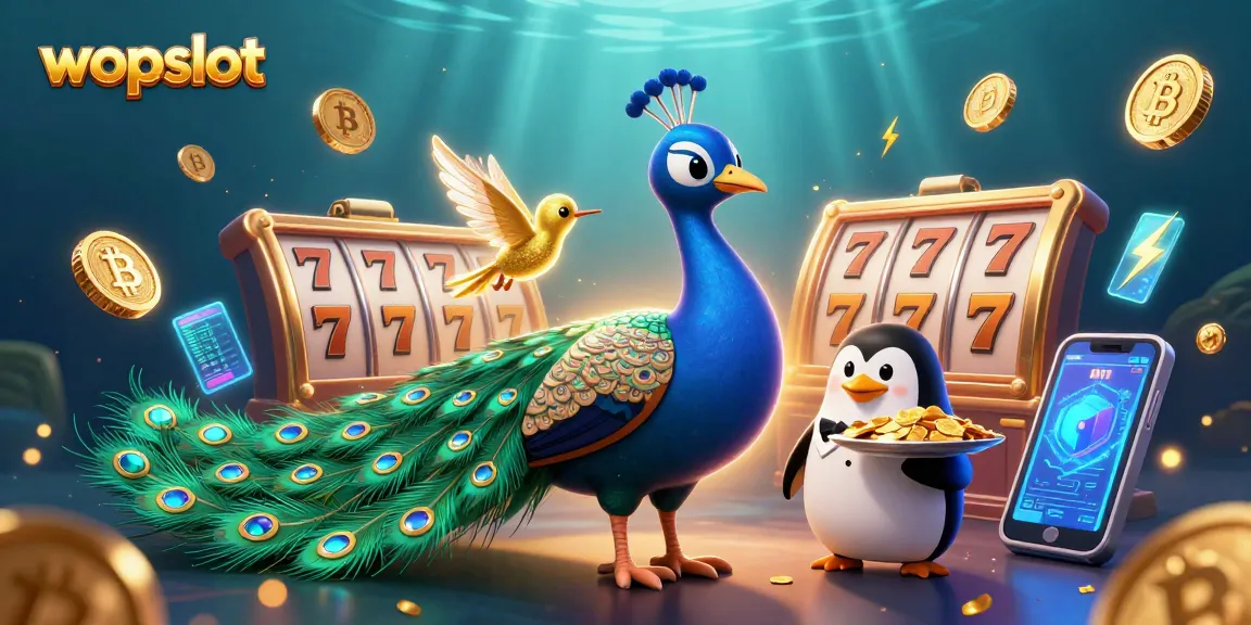 Win big with wopslot as the stunning peacock and diamond-winged hummingbird entertain players amidst vibrant slot elements.