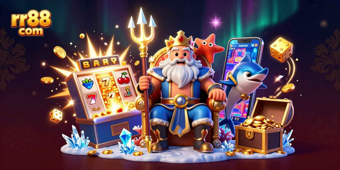 Spin jackpots and win at rr88 com with Neptune and a treasure-filled scene!